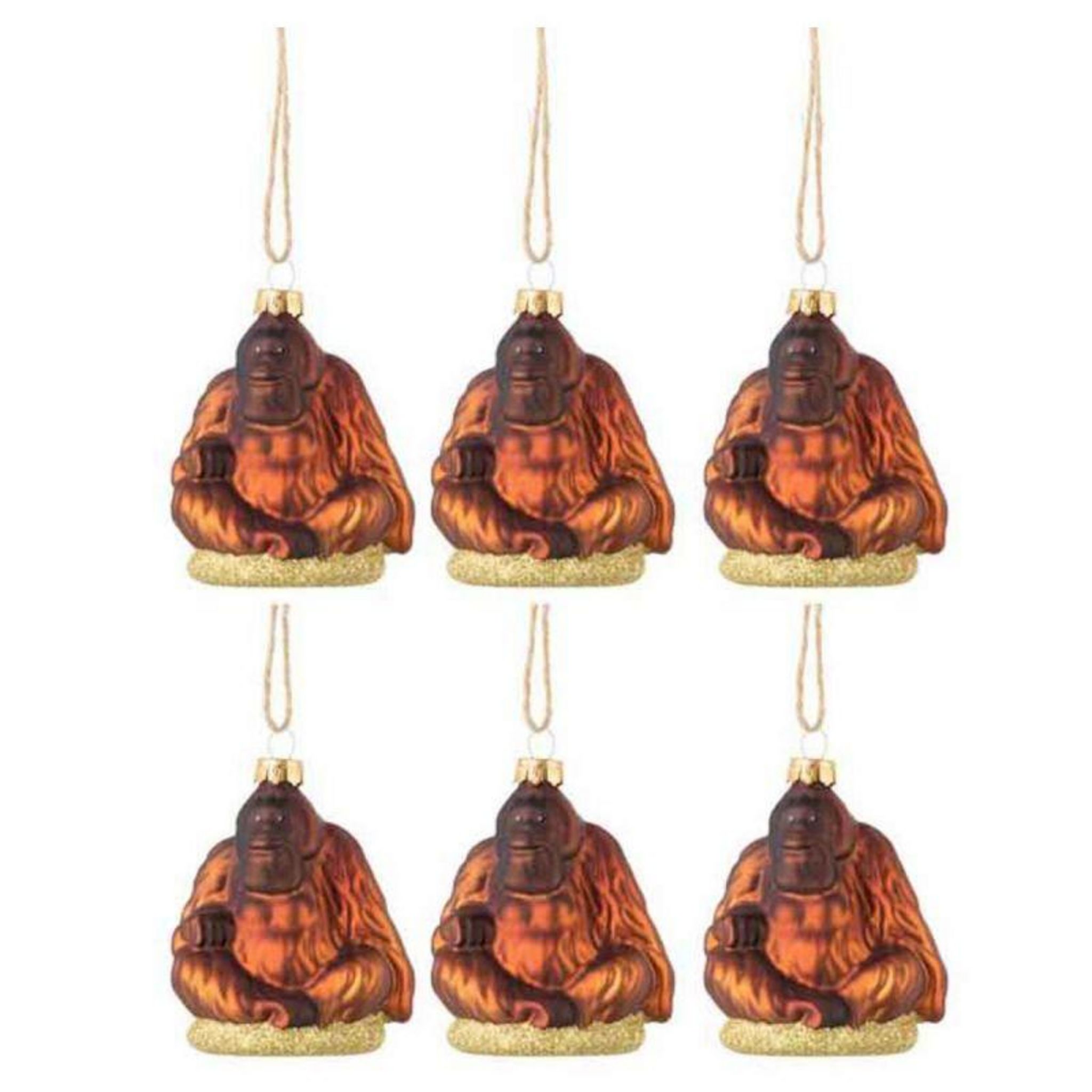 Lot De 6 Boules Décoratives Halloween Pour Sapin - Ornements à Suspendre Citrouille Souriante | En Polypropylène, 6x7 Cm - 3
