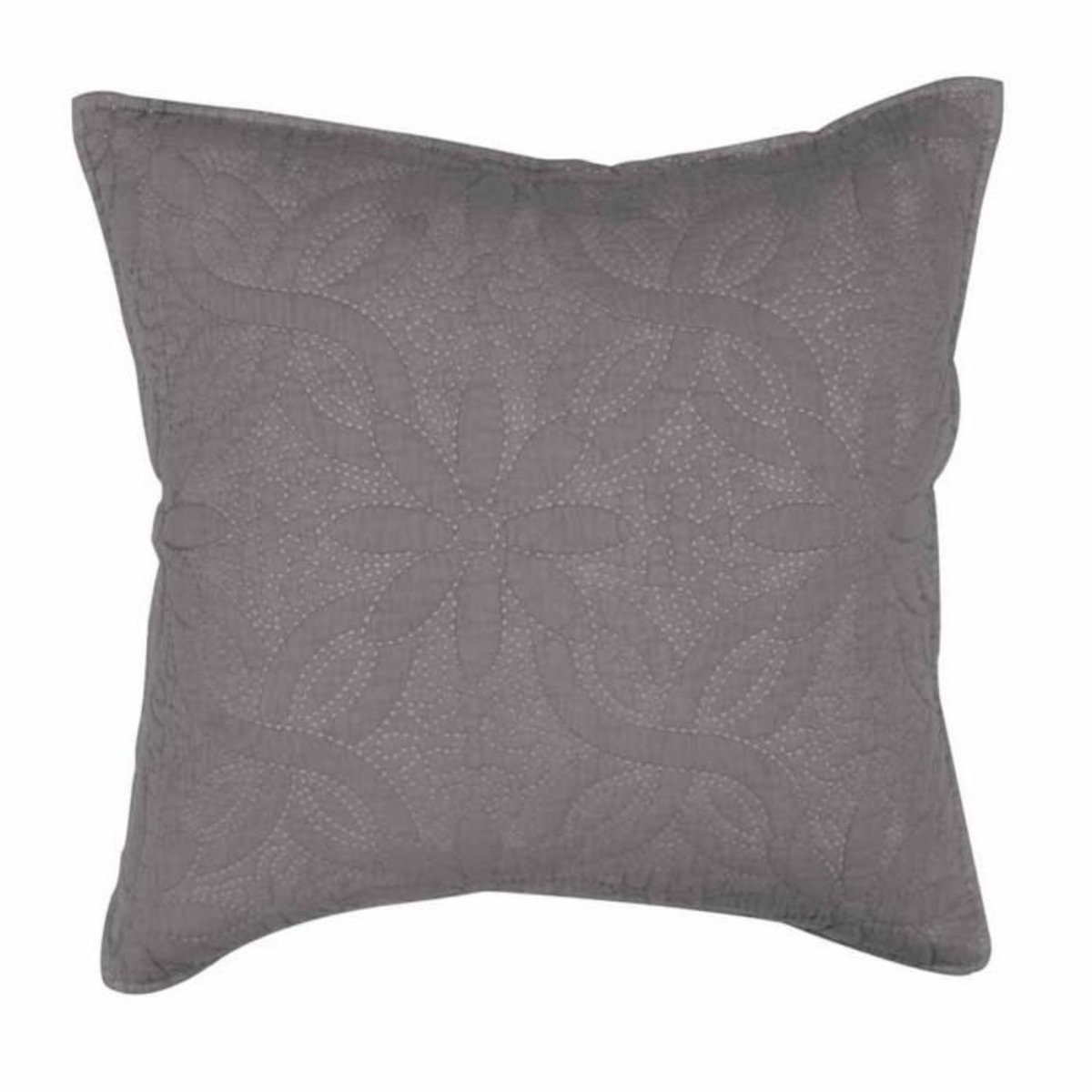 Paris Prix Housse de Coussin  Florette  40x40cm Anthracite