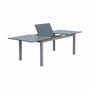 Voir la diapositive 2 : SWEEEK Table extensible - Chicago Anthracite - Table en aluminium 175/245cm avec rallonge. 8 places