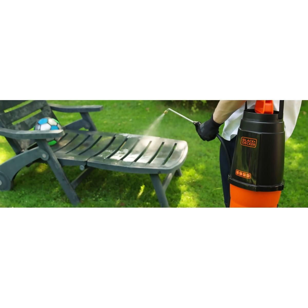 Black et Decker Pulvérisateur Jardin 6L + Lance Pulvérisateur à Pression Jardin Black & Decker