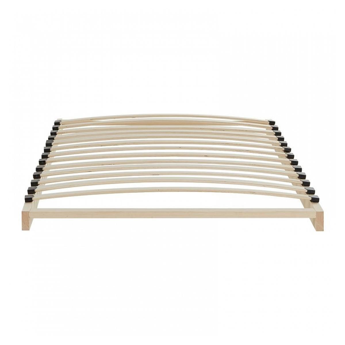HomeStyle4U Sommier à lattes 90x200 en bois pin massif lit simple