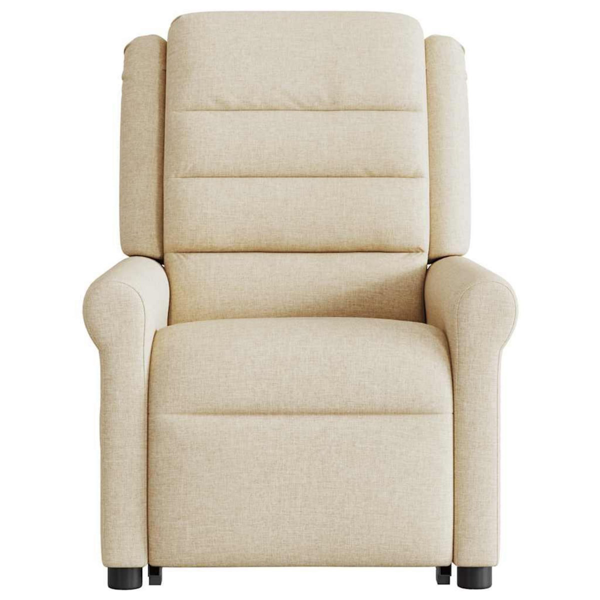 VIDAXL Fauteuil inclinable de massage Creme Tissu