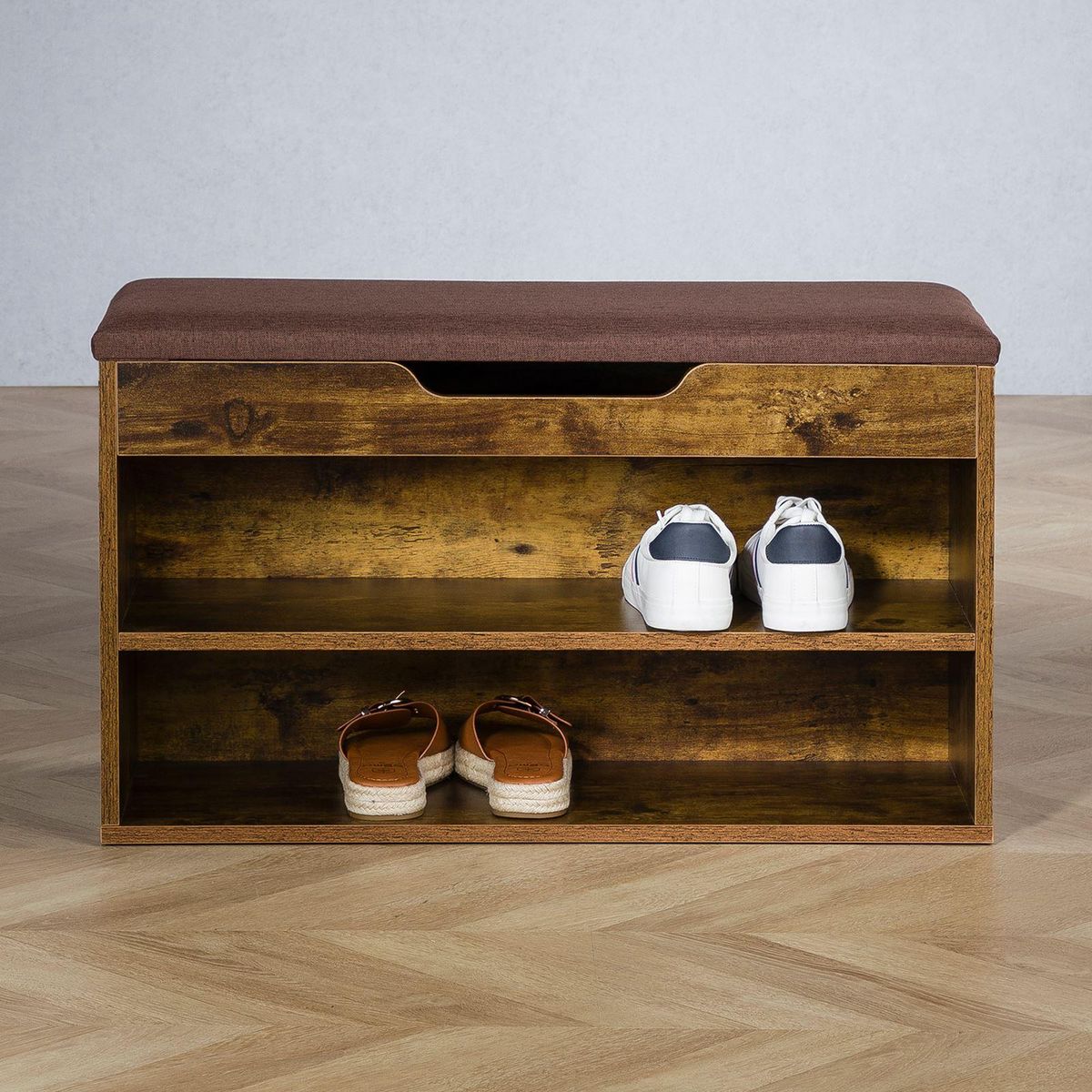 IDIMEX Banc de rangement à chaussures ISAAC avec coffre, en bois