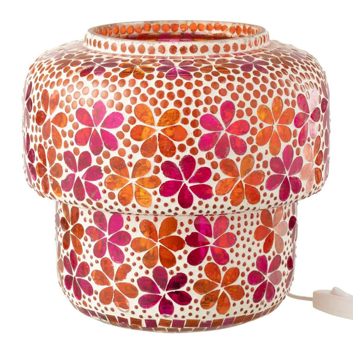 Paris Prix Lampe à Poser Mosaïque  Ruthie  26cm Rose & Orange