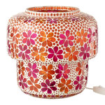 Paris Prix Lampe à Poser Mosaïque  Ruthie  26cm Rose & Orange