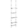 Voir la diapositive 5 : VIDAXL Support de jardin telescopique a 3 etageres Argente Aluminium