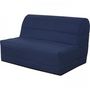Voir la diapositive 3 : MARKET24 Banquette BZ 140x190 - Tissu bleu marine - MELISSA