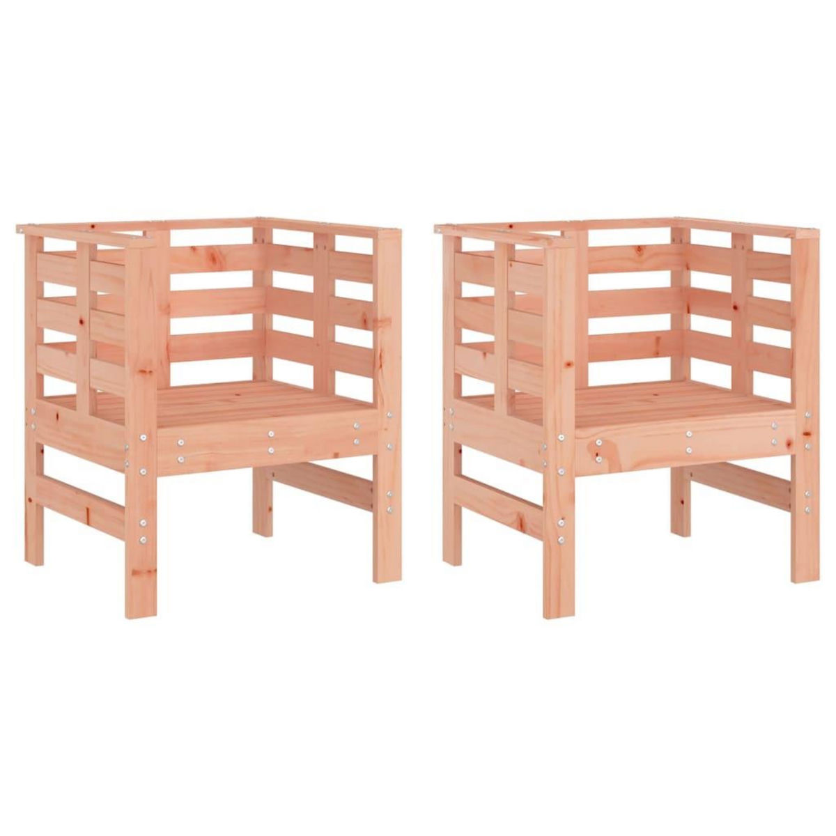 VIDAXL Chaises de jardin lot de 2 61,5x53x71 cm bois massif de douglas