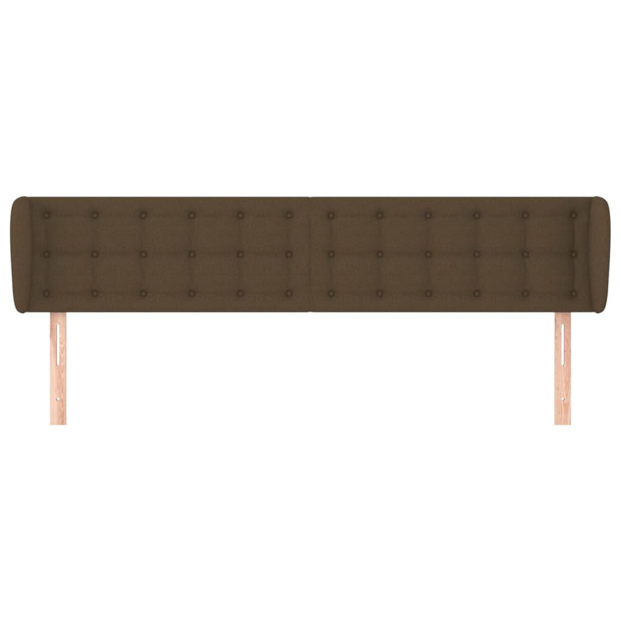 Voir la diapositive 3 : VIDAXL Tete de lit avec oreilles Marron fonce 203x23x78/88 cm Tissu