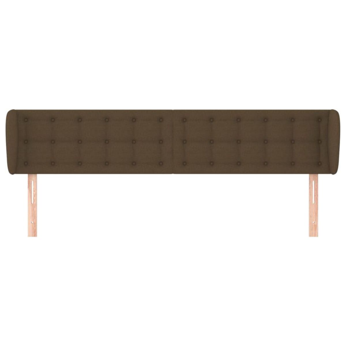 VIDAXL Tete de lit avec oreilles Marron fonce 203x23x78/88 cm Tissu