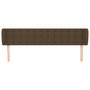 Voir la diapositive 3 : VIDAXL Tete de lit avec oreilles Marron fonce 203x23x78/88 cm Tissu