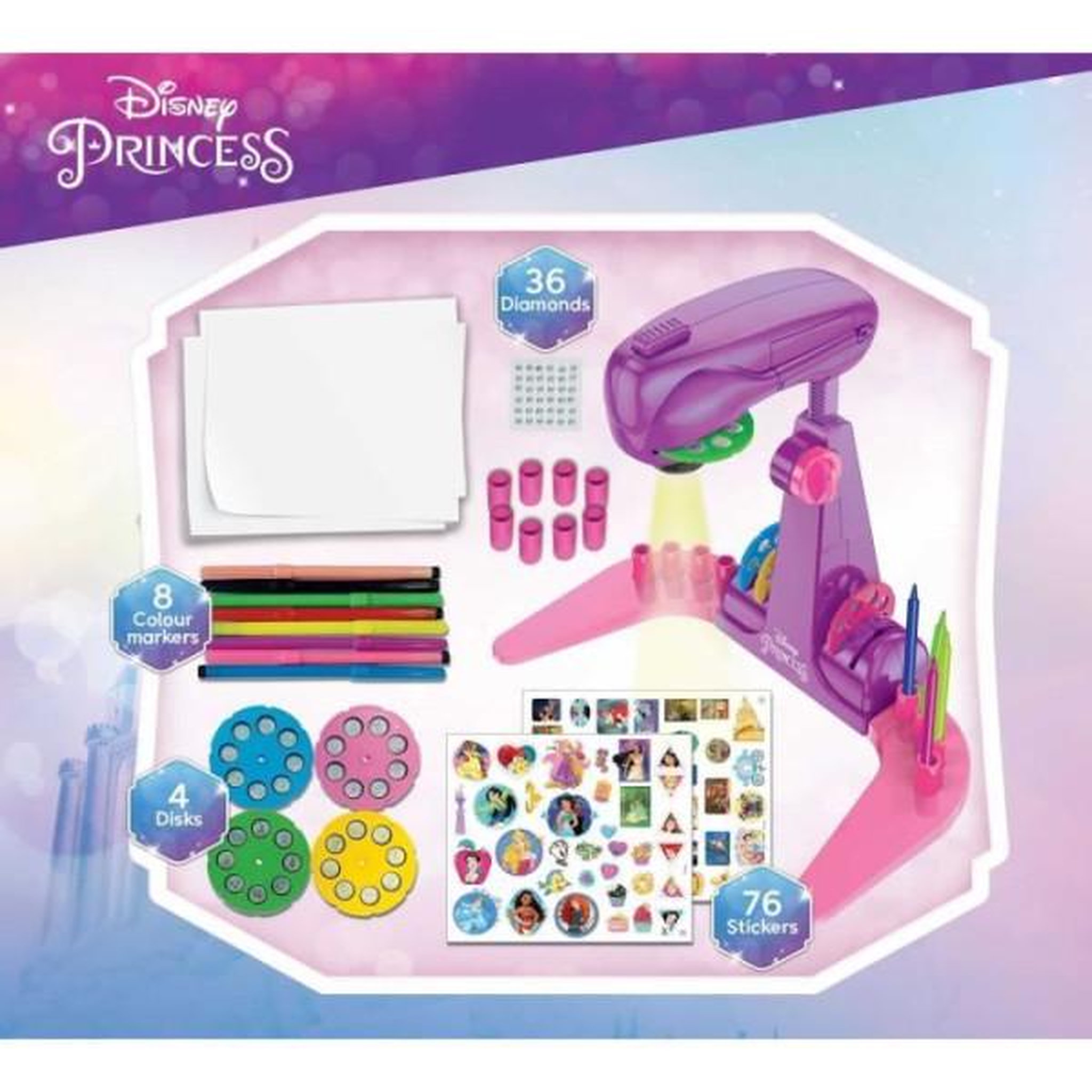Voir la diapositive 3 : LISCIANI GIOCHI Projecteur de dessins - LISCIANIGIOCHI - PRINCESSES - Accessoires Inclus, Modeles Princesses