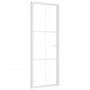 Voir la diapositive 2 : VIDAXL Porte interieure 76x201,5 cm Blanc Verre ESG et aluminium