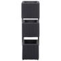 Voir la diapositive 4 : VIDAXL Lits sureleves de jardin 3 pcs Resine tressee Noir
