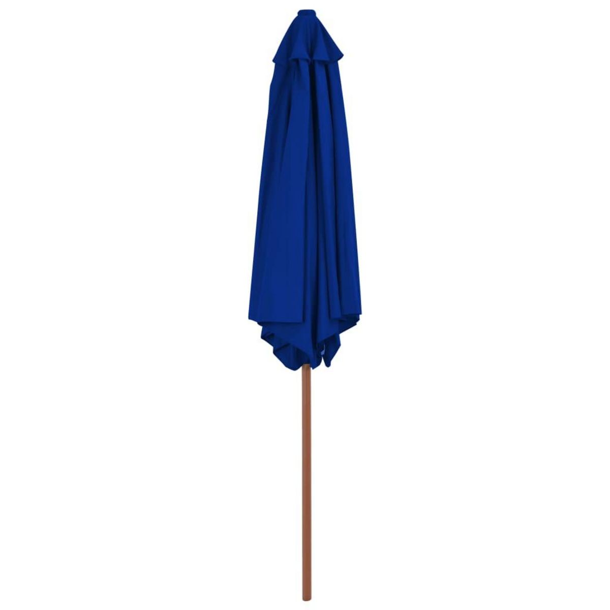 VIDAXL Parasol de jardin avec mat en bois bleu 270 cm