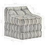 Voir la diapositive 6 : VIDAXL Pouf modulaire Gris raye Tissu