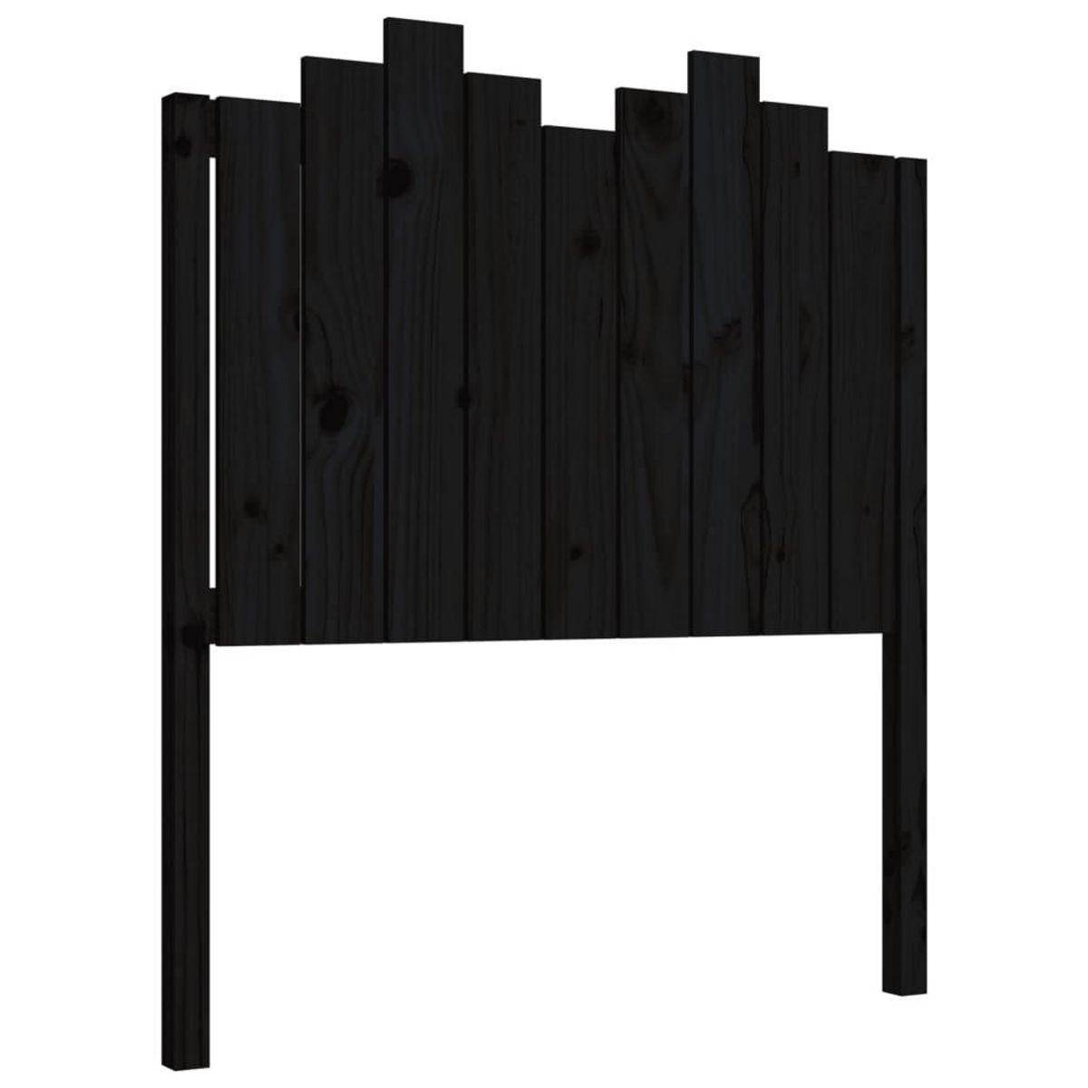 VIDAXL Tete de lit Noir 96x4x110 cm Bois massif de pin