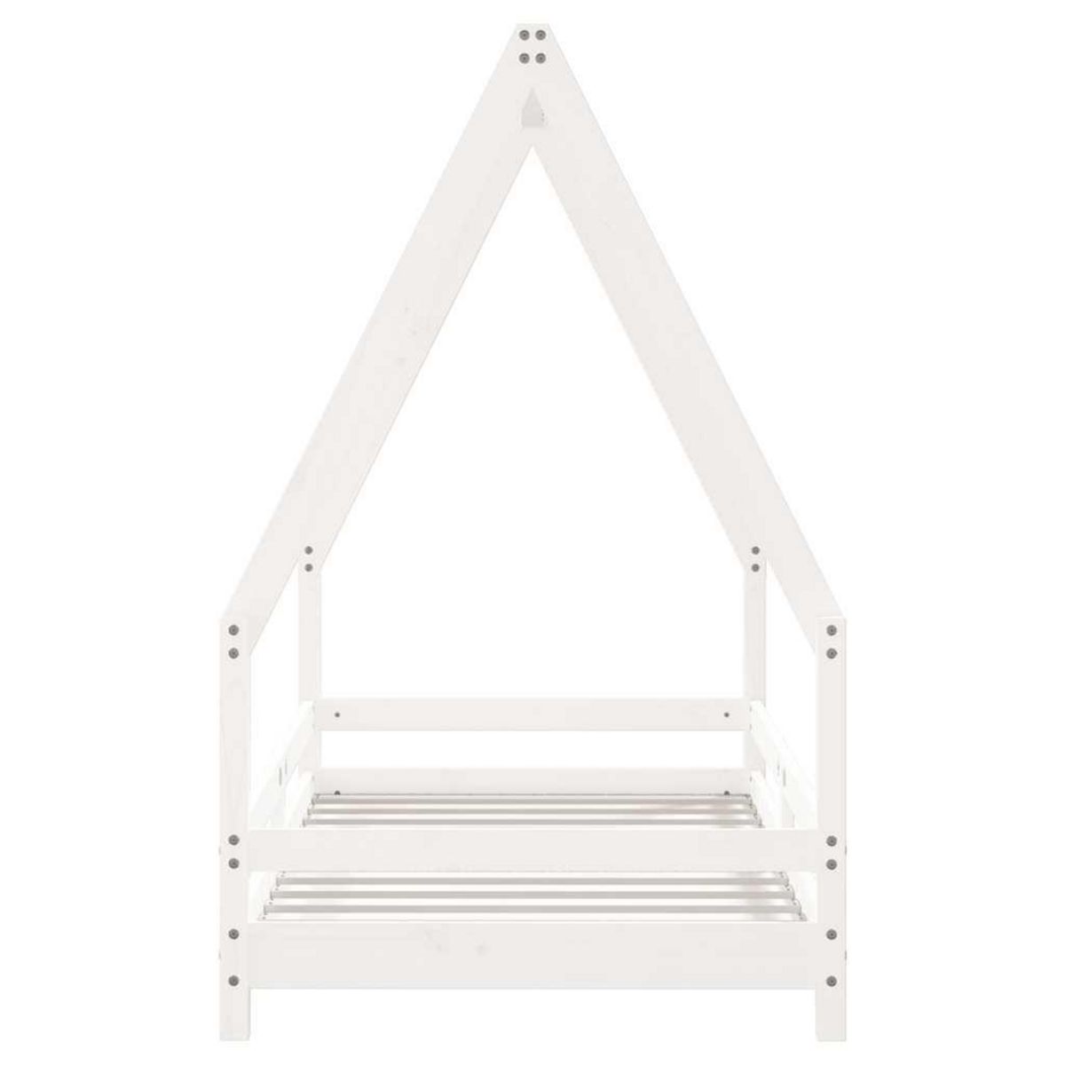 VIDAXL Cadre de lit pour enfant blanc 80x160 cm bois de pin massif
