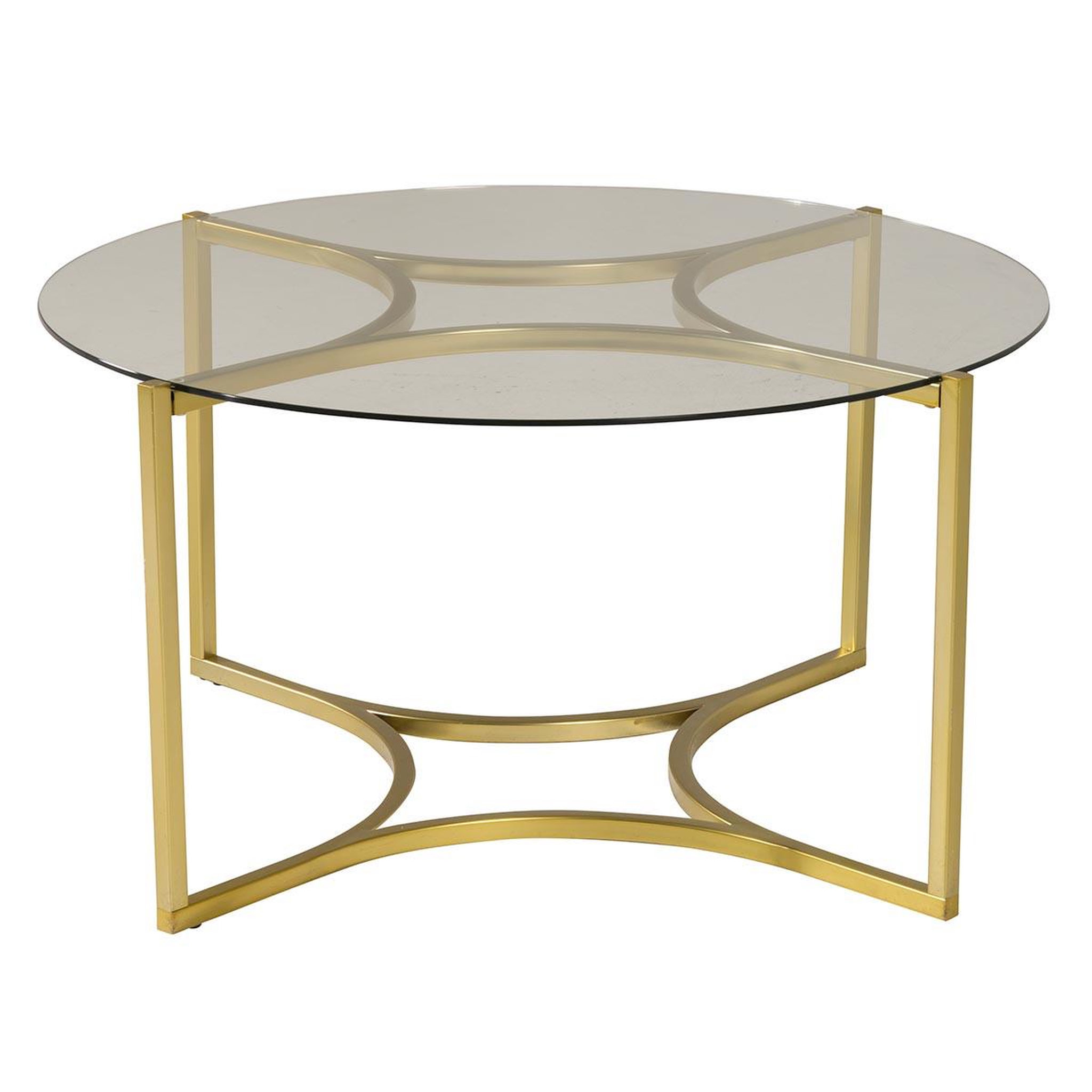 Paris Prix Table basse design en verre  kivik  90cm or