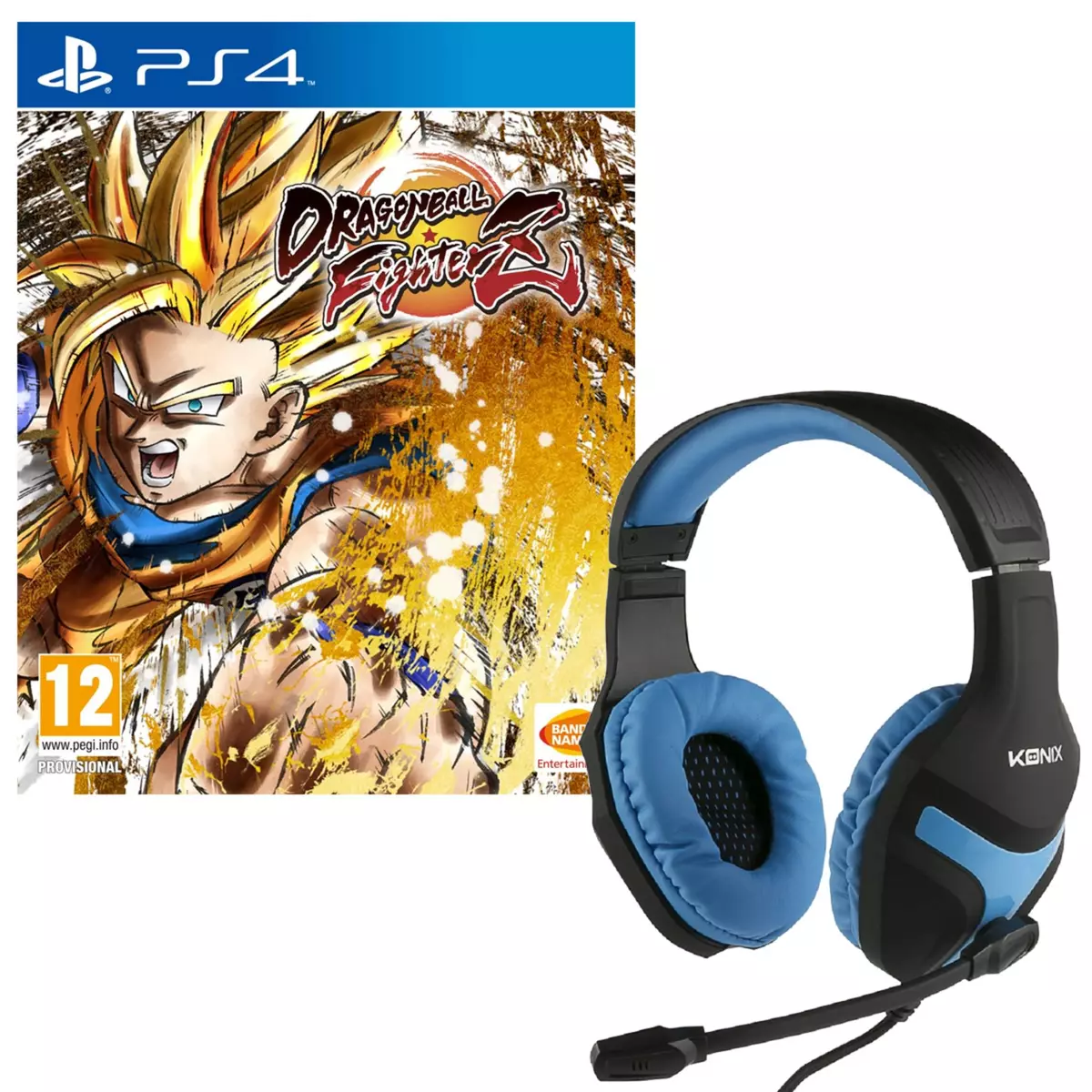 Casque Konix PS4 + Dragon Ball FighterZ PS4