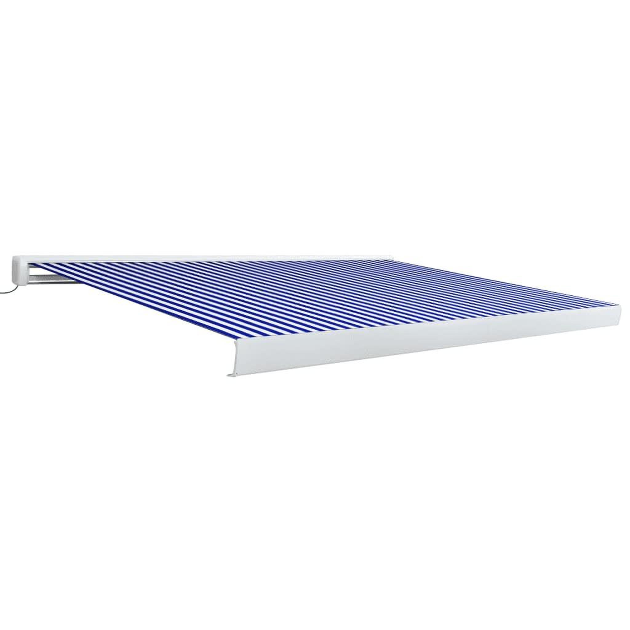 Voir la diapositive 2 : VIDAXL Store a cassette motorise 400x300 cm Bleu et blanc