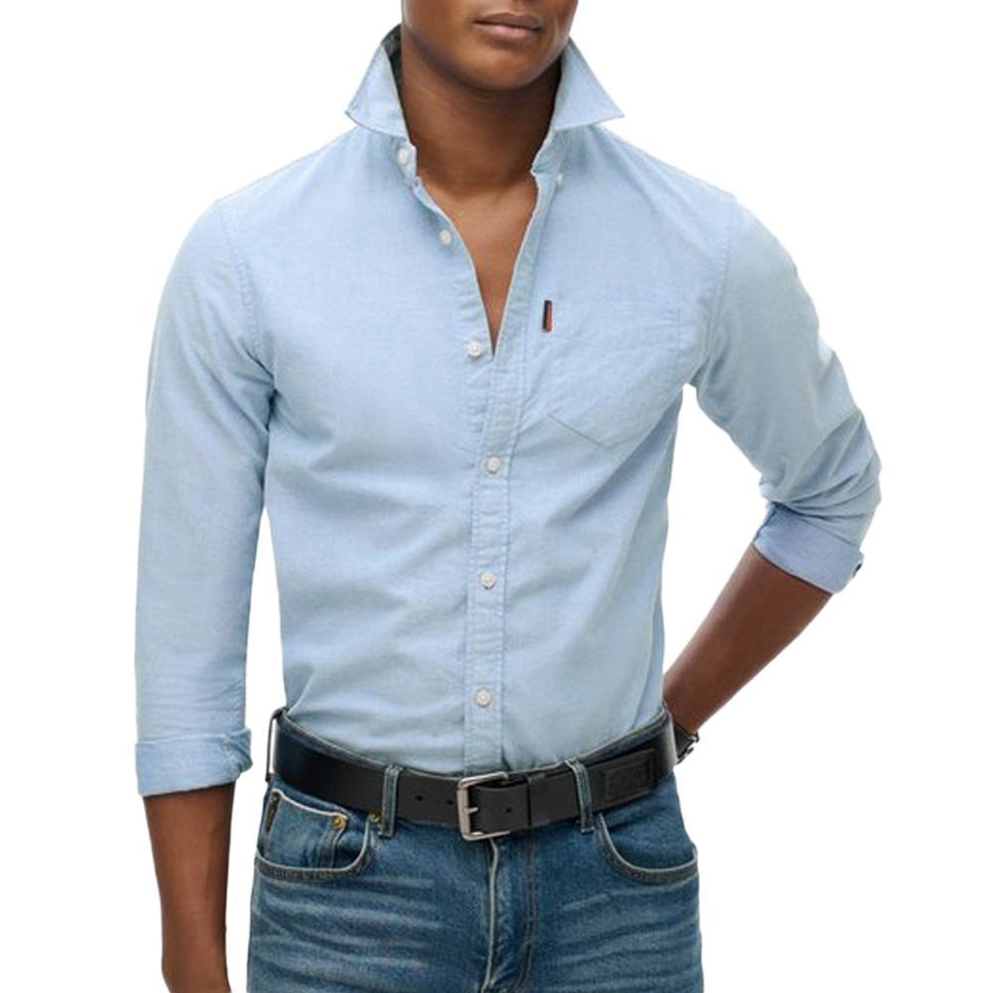 Voir la diapositive 1 : SUPERDRY Chemise Bleu Homme Superdry Oxford