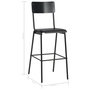 Voir la diapositive 6 : VIDAXL Chaises de bar lot de 2 noir contreplaque solide et acier