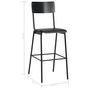 Voir la diapositive 6 : VIDAXL Chaises de bar lot de 2 noir contreplaque solide et acier