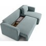 Voir la diapositive 5 : BEST MOBILIER Canopy - canapé d'angle réversible - 4 places - convertible avec coffre - en tissu texturé
