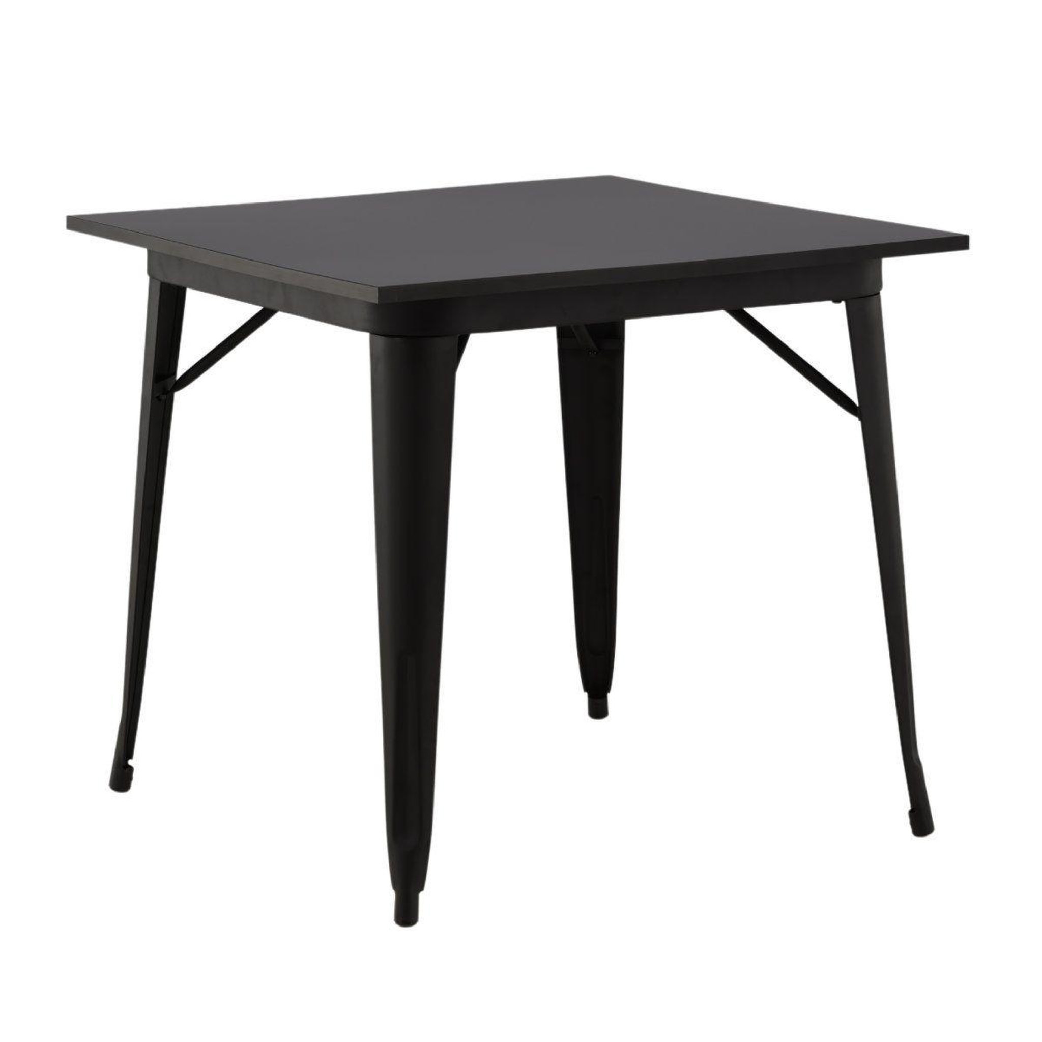 Paris Prix Table à manger carrée  tempe  80cm noir