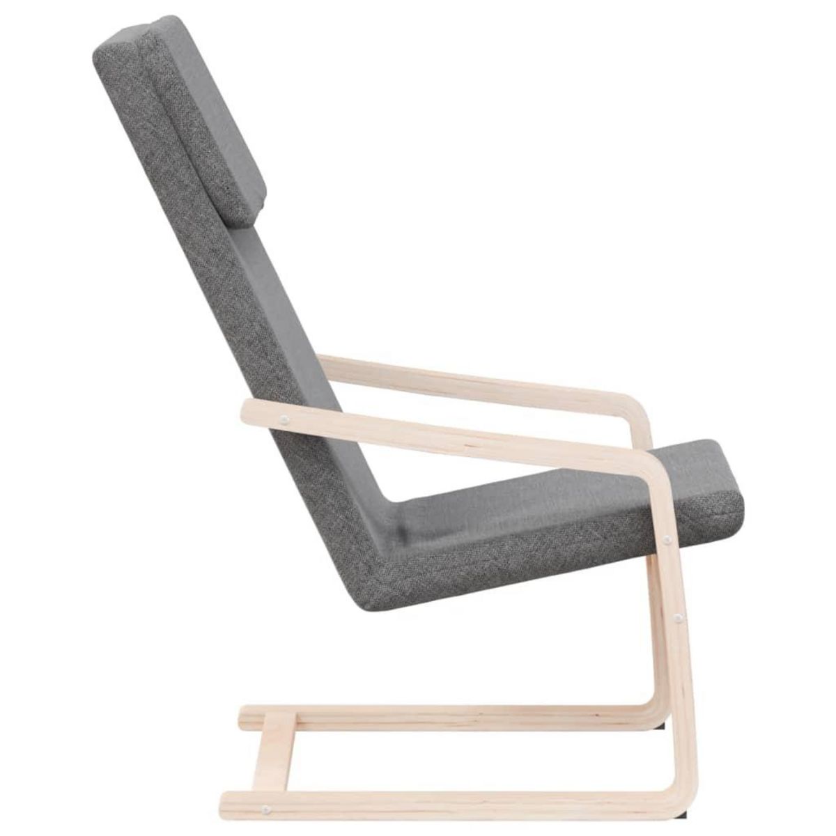 VIDAXL Chaise de relaxation Gris fonce Tissu