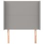 Voir la diapositive 3 : VIDAXL Tete de lit avec oreilles Gris clair 103x16x118/128 cm Tissu
