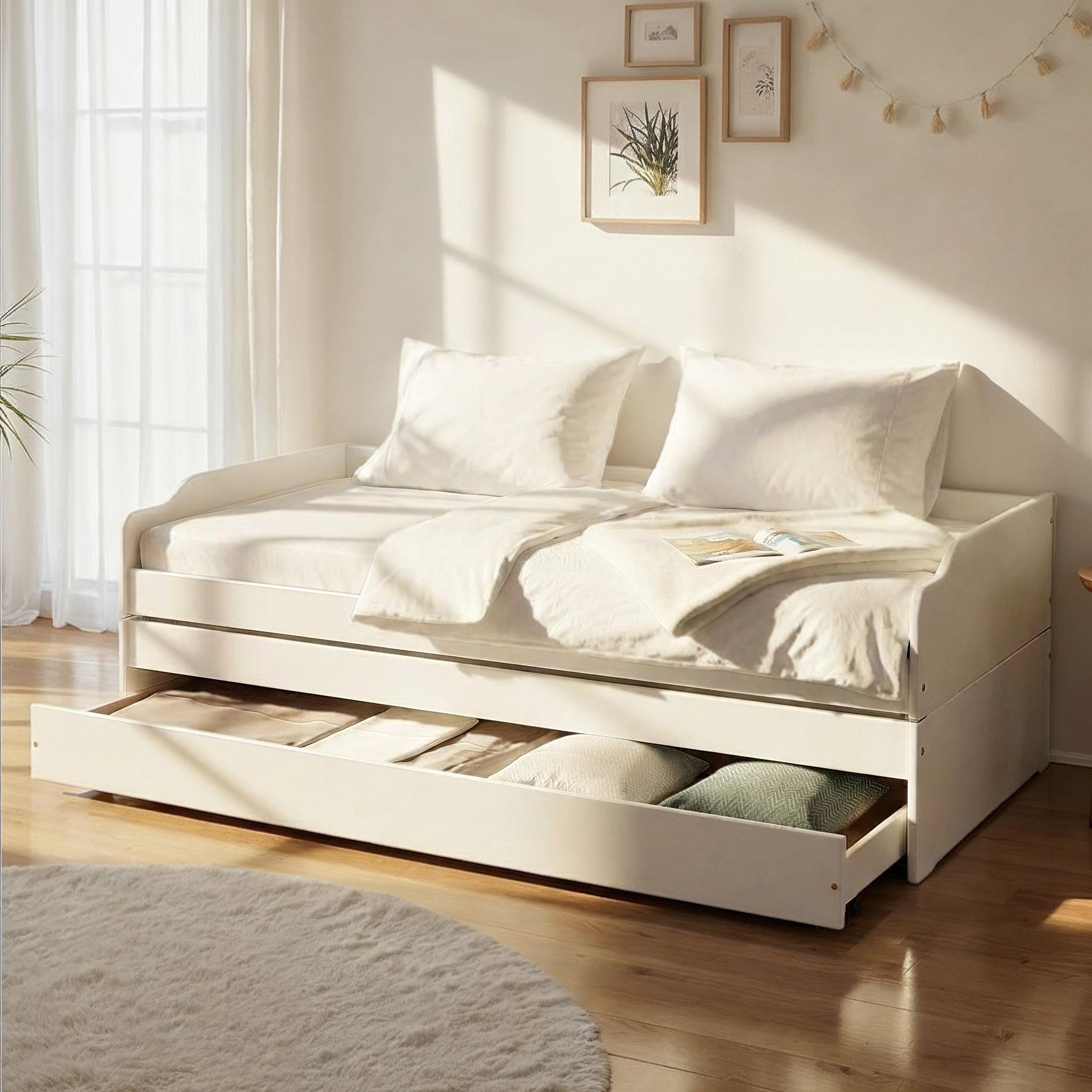 Voir la diapositive 6 : INTERLINK Lit gigogne LOTAR 90x200 blanc