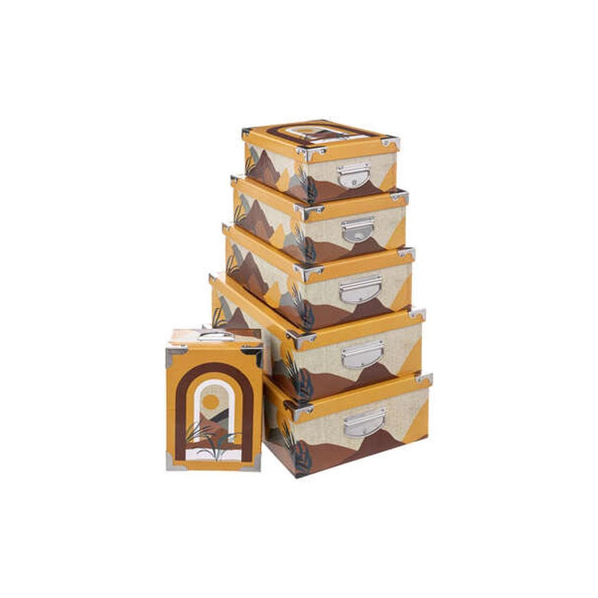 FIVE Lot de 6 boîtes de rangement  oasis  48cm multicolore