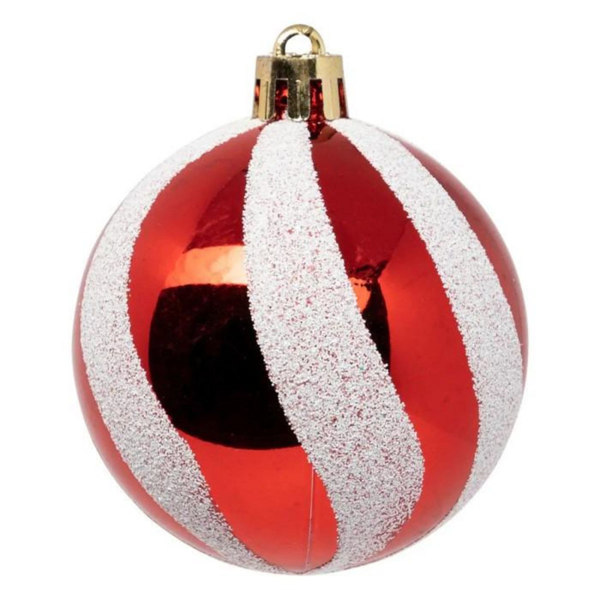 ATMOSPHERA Lot de 25 Boules de Noël  Maison des Couleurs  6cm Rouge & Blanc
