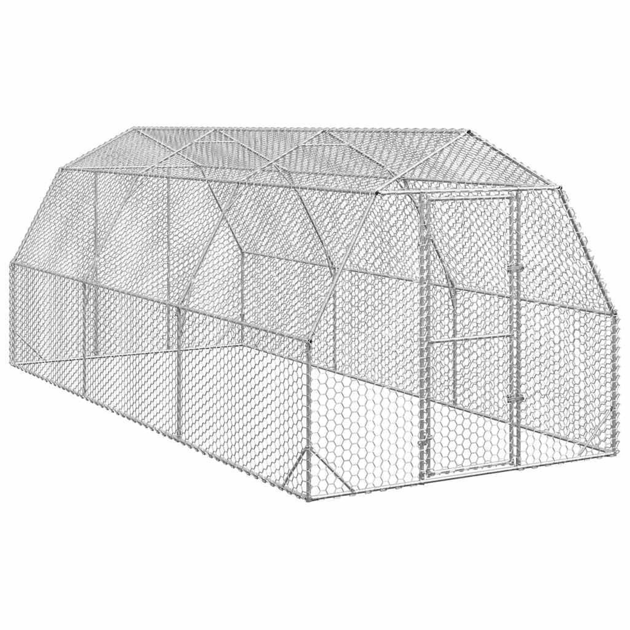 VIDAXL Poulailler 2,5x6x2,25 m acier galvanise