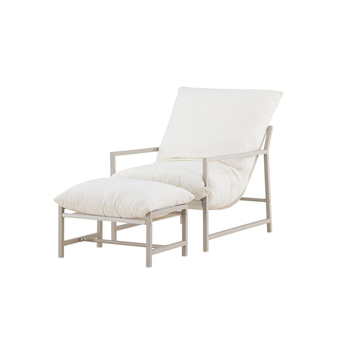 Paris Prix Fauteuil de Jardin & Repose-Pieds  Corso  86cm Beige