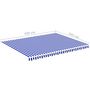 Voir la diapositive 6 : VIDAXL Tissu de remplacement pour auvent Bleu et blanc 4,5x3,5 m