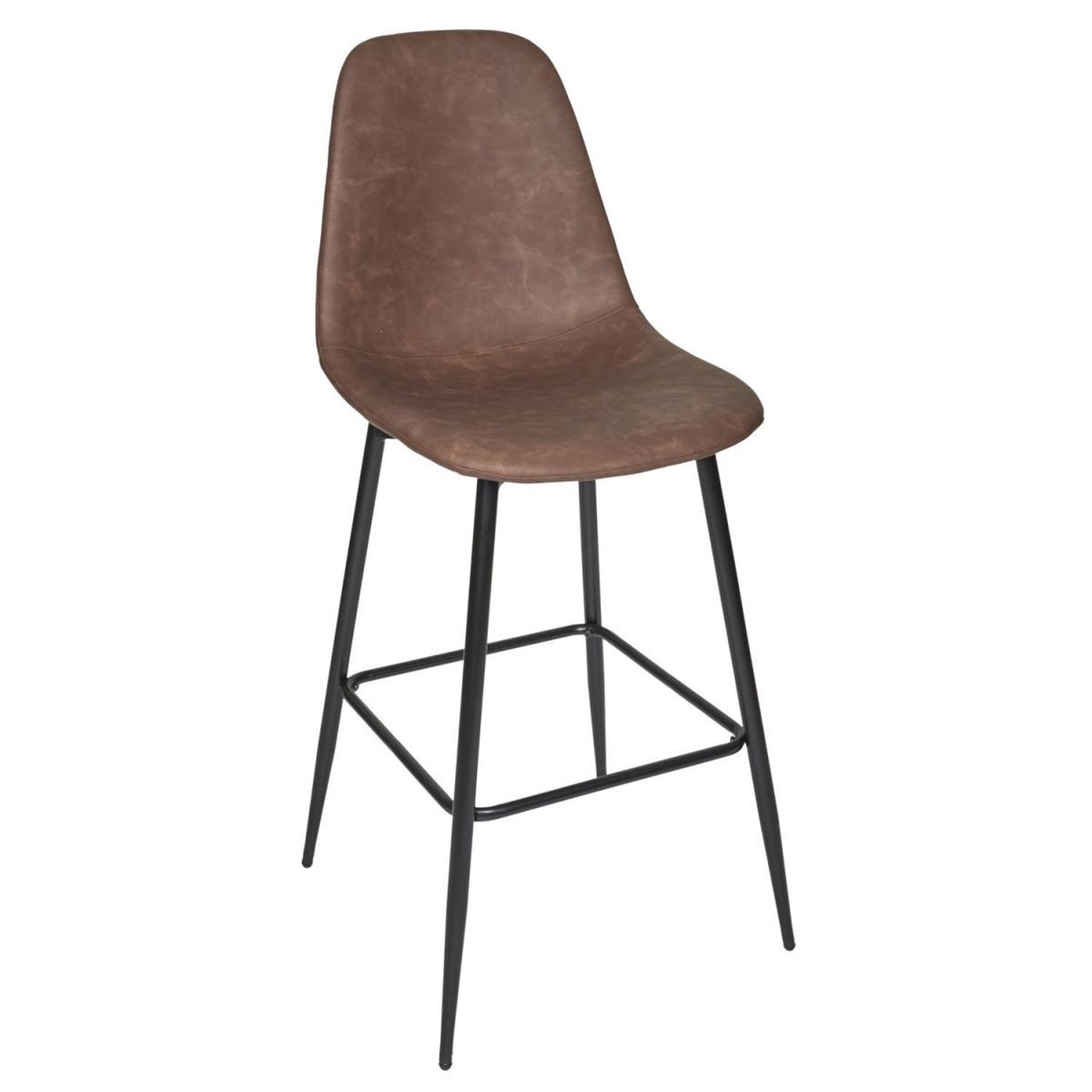 Voir la diapositive 2 : The Home Deco Factory Lot de 2 chaises de bar  amber  106cm marron