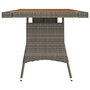 Voir la diapositive 3 : VIDAXL Table de jardin Gris 160x70x72 cm Resine tressee et acacia