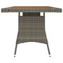 Voir la diapositive 3 : VIDAXL Table de jardin Gris 160x70x72 cm Resine tressee et acacia