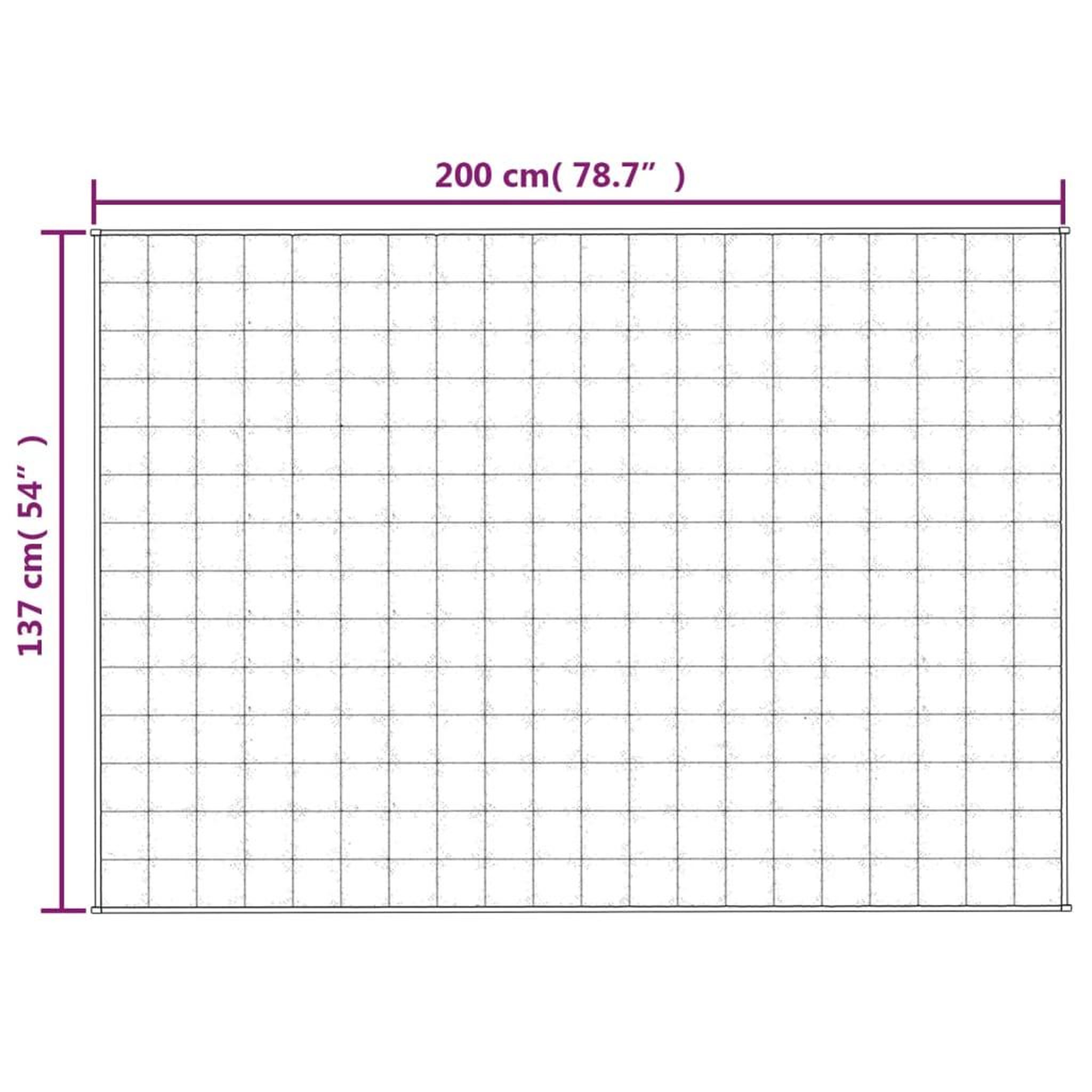 Voir la diapositive 6 : VIDAXL Couverture lestee Creme clair 137x200 cm 10 kg Tissu