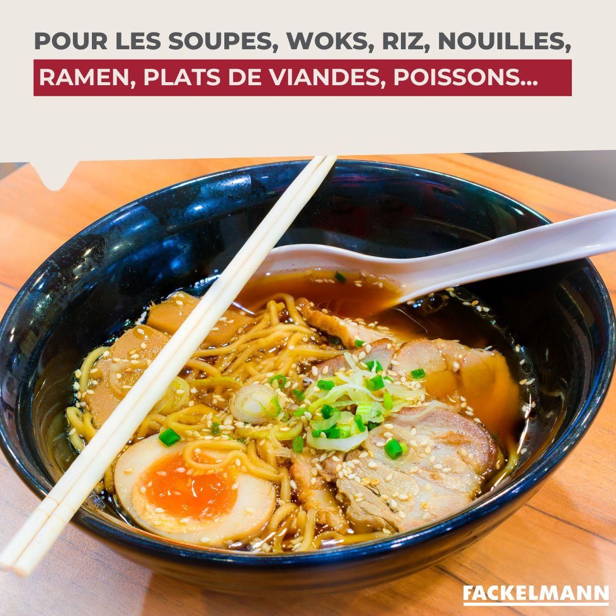 Fackelmann Lot de 10 paires de baguettes de 23cm en bambou Fackelmann Asia Line