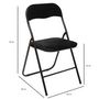 Voir la diapositive 4 : TOILINUX Lot de 6 Chaises pliantes effet velours