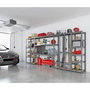 Voir la diapositive 3 : Concept rangement de garage MODULÖ STORAGE SYSTEME EXTENSION 5 étagères 21 plateaux longueur 405 cm