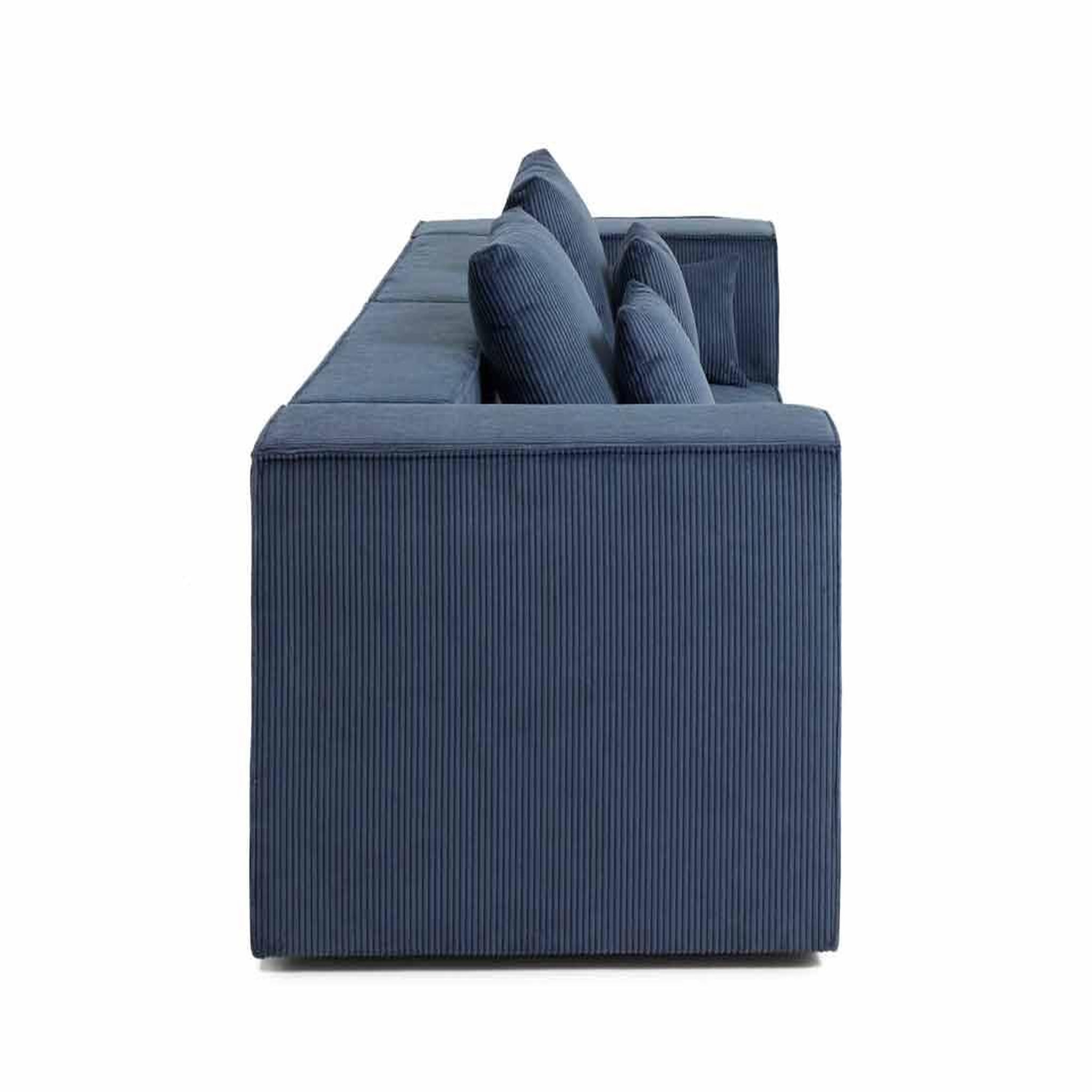 Voir la diapositive 3 : BEST MOBILIER Colombine - canapé modulable droit - 2 places - en velours côtelé