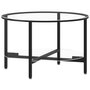 Voir la diapositive 2 : VIDAXL Table a the Noir et transparent 70 cm Verre trempe