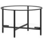 Voir la diapositive 2 : VIDAXL Table a the Noir et transparent 70 cm Verre trempe