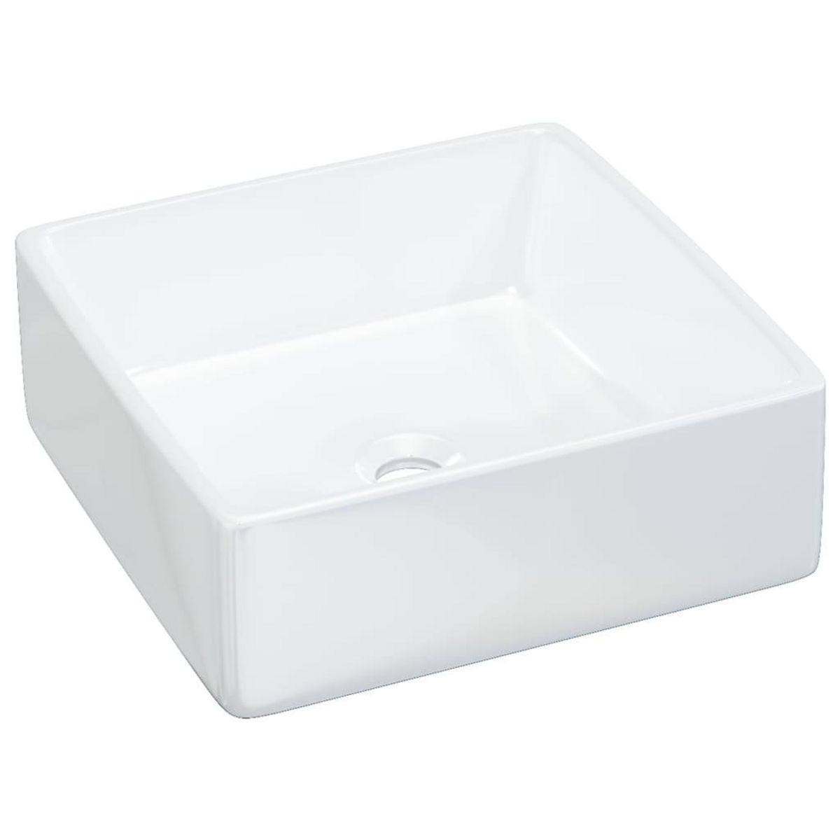 VIDAXL Lavabo blanc 37x37x13 cm ceramique carre