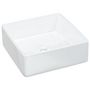 Voir la diapositive 2 : VIDAXL Lavabo blanc 37x37x13 cm ceramique carre